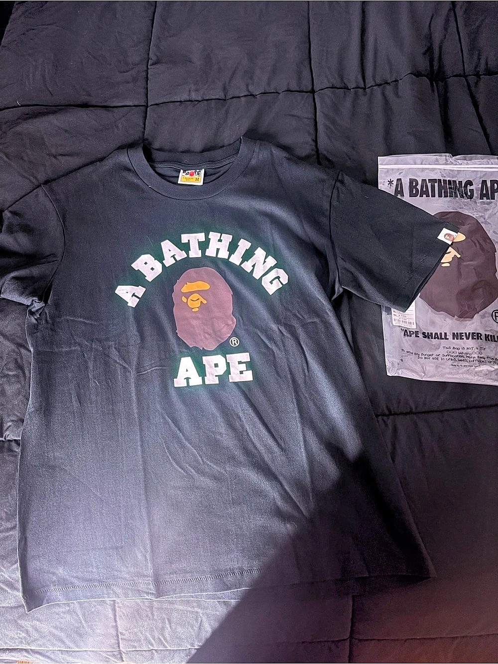 A Bathing Ape ABC Camo By Bathing Ape Tee Black & Green Waist Medium